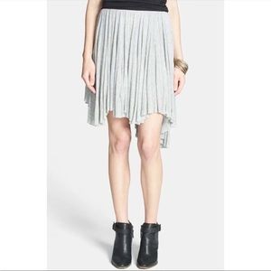 EUC Free People Pleated Asymmetrical Pull On Skirt